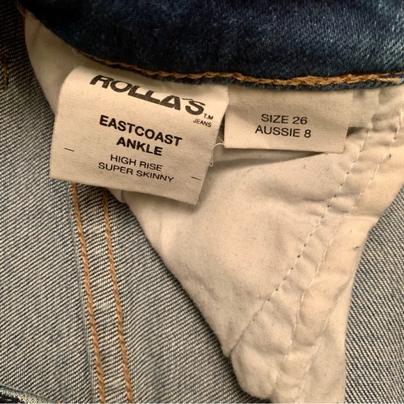 ROLLA’S Eastcoast Ankle High Rise Super Skinny Jeans, 26 - Picture 5 of 6